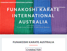 Tablet Screenshot of funakoshikarateaustralia.com.au